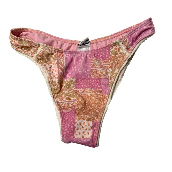 Elysiian Nantucket Bikini NWT Top (Sz L) and NWOT Bottom (Sz S) - Pink Paisley - Picture 11 of 16